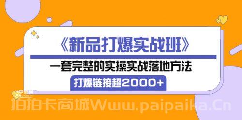 《新品打爆实战班》一套完整的实操实战落地方法，打爆链接超2000+（38节课)