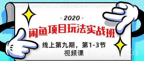 《闲鱼项目玩法实战班 》线上第九期，1-3节完整版