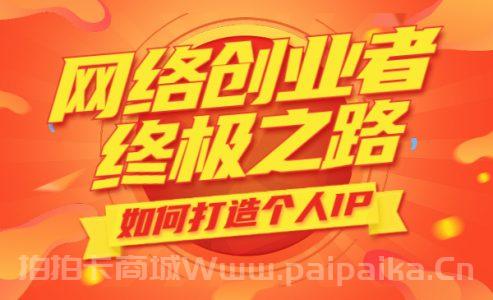 网络创业者终极之路，打造个人IP，适合任何人