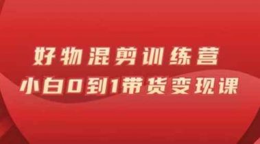 好物混剪训练营：小白0到1带货变现课